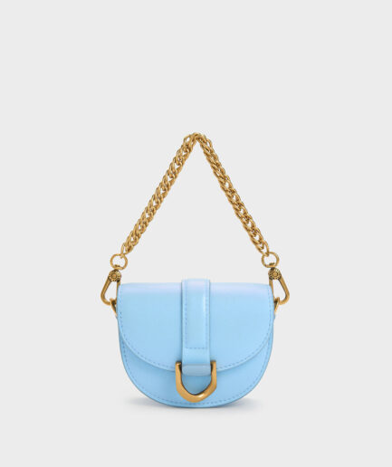 Micro Gabine Saddle Bag - Light Blue
