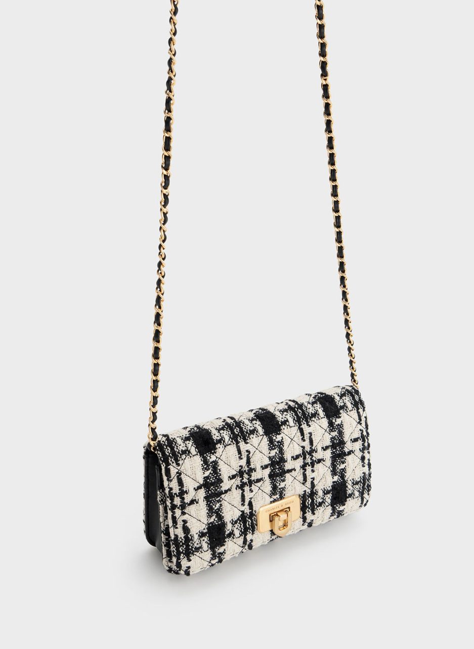 Cressida Tweed Push-Lock Clutch - Multi - 图片 2